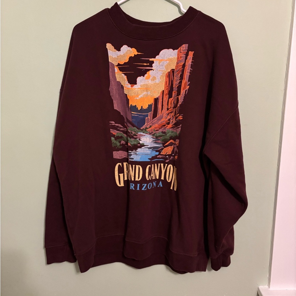 State of Mind Maroon Grand Canyon Crewneck Sweater
